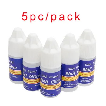 5pc/pack Nail Art Glue Fast-Dry Adhesive Acrylic Art False Tips 3D Decoration Nail Rhinestone Nail Glue False Tip Manicure Tools 1