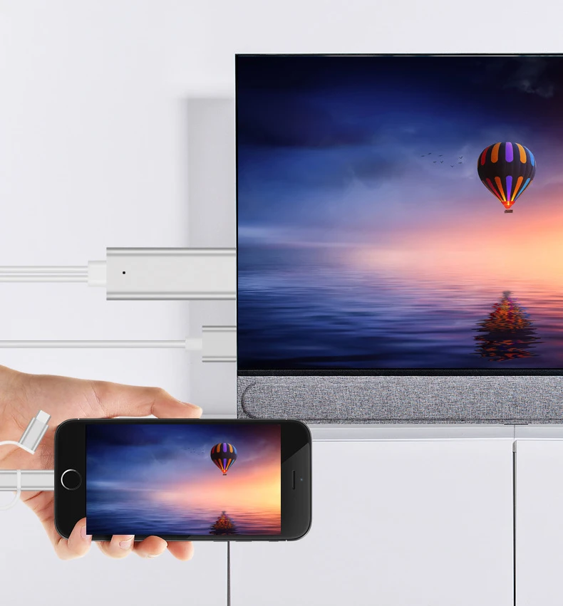 MHL кабель для iPhone HDMI Samsung Galaxy к проектору/ТВ 2 м 1080P HDTV адаптер iphone 7 plus|Кабели HDMI| |