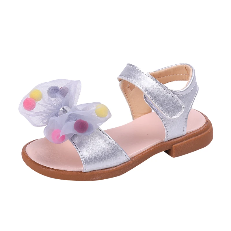ULKNN Newest Summer Kids Shoes Fashion Leathers Sweet Children Sandals For Girls Toddler Baby Breathable Hoolow Out Bow Shoes