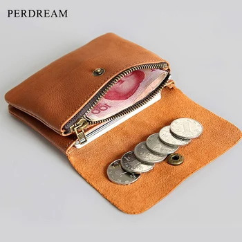 

Handmade men's wallet short leather small wallet female first layer cowhide coin purse mini coin