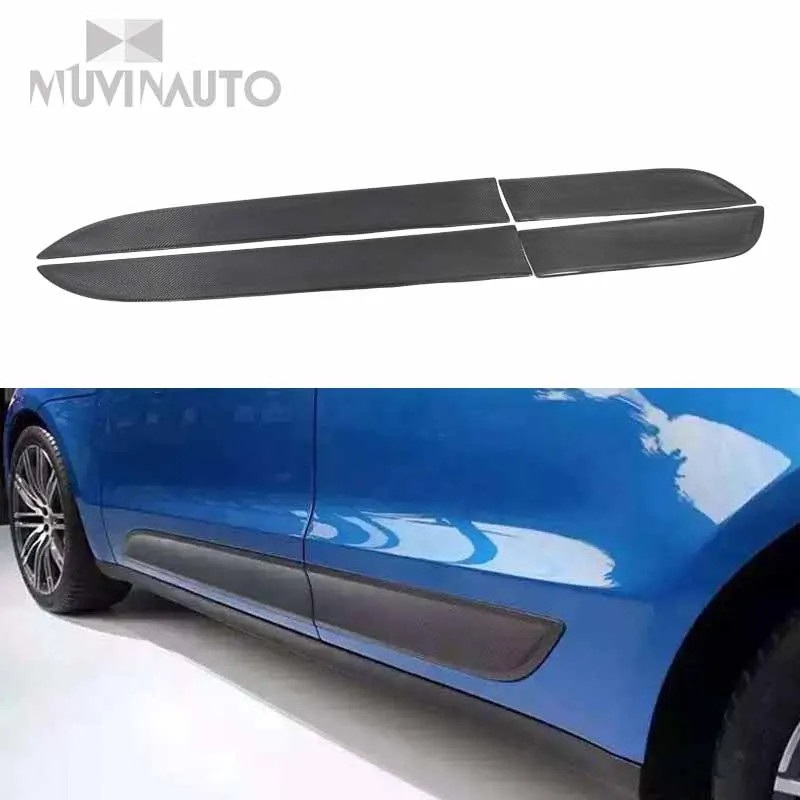 Авто tur Schutz Seite Korper Rocke для Porsche Macan литье Авто Tur панель отделка из углеродистой schwarz platte отделка zubehor