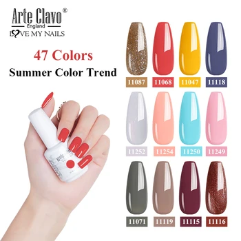 

Arte Clavo Bright Sweet Color Nail Polish Glitter Gel Soak Off UV Gel Lak Professional UV Gel Polish Nails Art Varnish Home Use