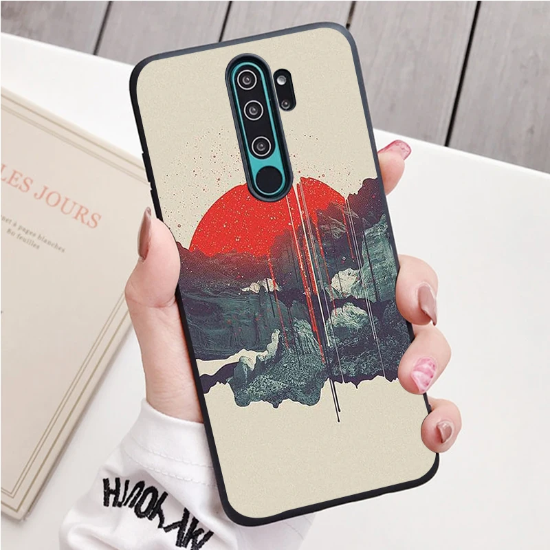 Nhật Bản Phong Cách Nghệ Thuật Silicone Ốp Lưng Điện Thoại Redmi Note 9 8 7 Pro S 8T 7A Bao best phone cases for xiaomi Cases For Xiaomi