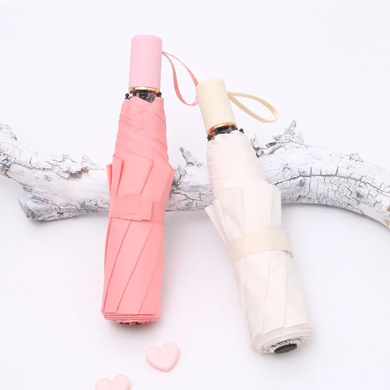

Customizable Logo Advertisement cu xiao san but Lettering Creative Folding Gift Umbrella Simple Literature And Art Hipster Tri-f