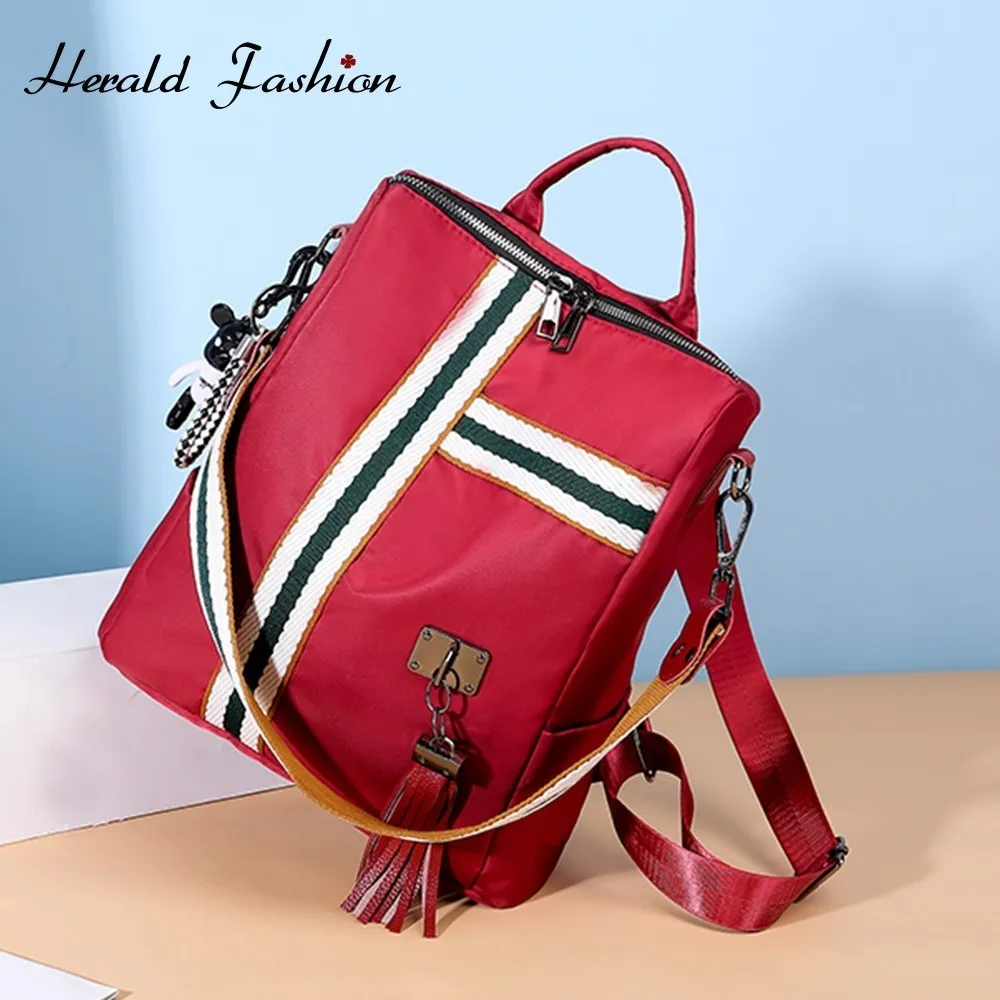 Женский Молодежный кожаный рюкзак Herald Fashion школьный ранец для девочек-подростков