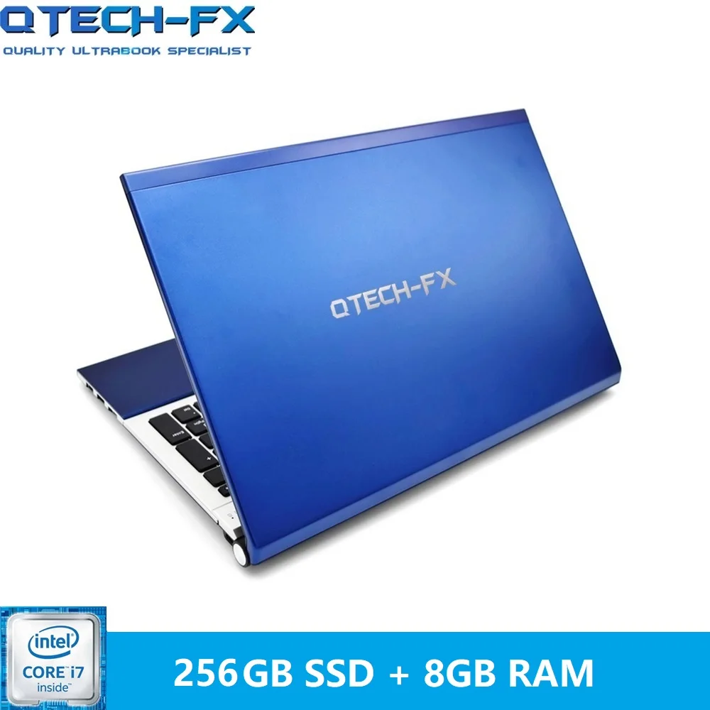 I7 игровой ноутбук 15," 8 GB Оперативная память SSD 128/256/512GB DVD быстро Процессор металлический компьютерный Бизнес с испанско-русской клавиатурой - Цвет: Blue-8-256SSD