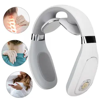 

Relaxation Devices Intelligent Electric Cervical Vertebra Massager Pulse Hot Compress Therapy Neck Massage Instrument (Matte