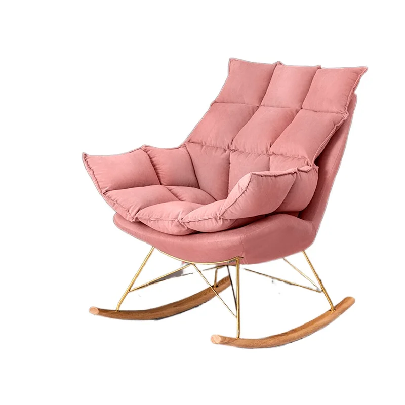 

Nordic Home Light Luxury Rocking Chair Living Room Stool Bedroom Lazy Sofa Balcony Leisure Recliner