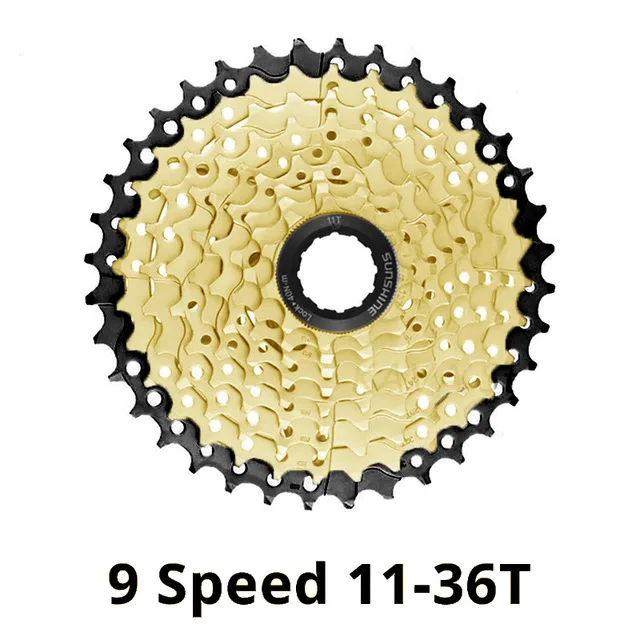 11-36T Gold SUNSHINE MTB дорожный велосипед маховик велосипед Кассетный Маховик для детей 8, 9, 10, Скорость 11-25/28/32/36/40/42/46/50 т в сутки для deore m6000 Shimano Sram - Цвет: 11-36T Gold