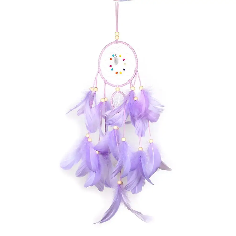 Dream Catcher Creative Night Light Home Wall Hanging Ornaments Simple Dream Catcher Bedroom Home Decoration - Цвет: purple