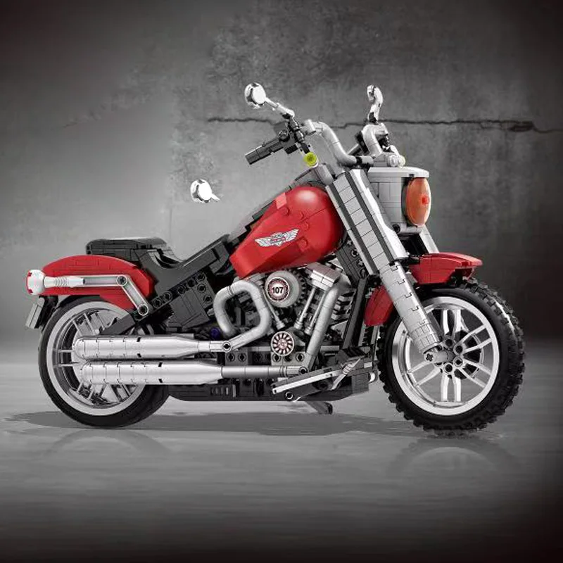 1251 шт. 91025 технический Harleyinglys мотоцикл толстые блоки Набор транспортных средств