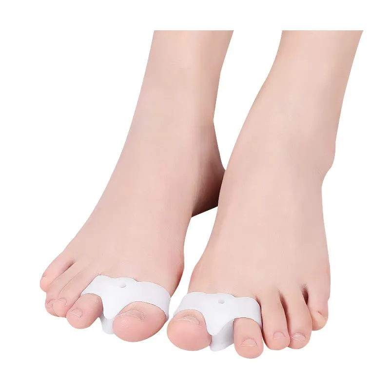 Gel Toe Separator Corrector Protector Pads Silicone Straightener Thumb Valgus Adjuster Pain Relief Foot Care Tools 2pieces = 1pair toe separators toe corrector toe spreader finger toe separator toe protectors