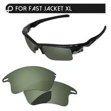 Papaviva зеленый черный поляризованные Сменные линзы для быстрой куртки XL Солнцезащитные очки в оправе UVA и UVB Защита