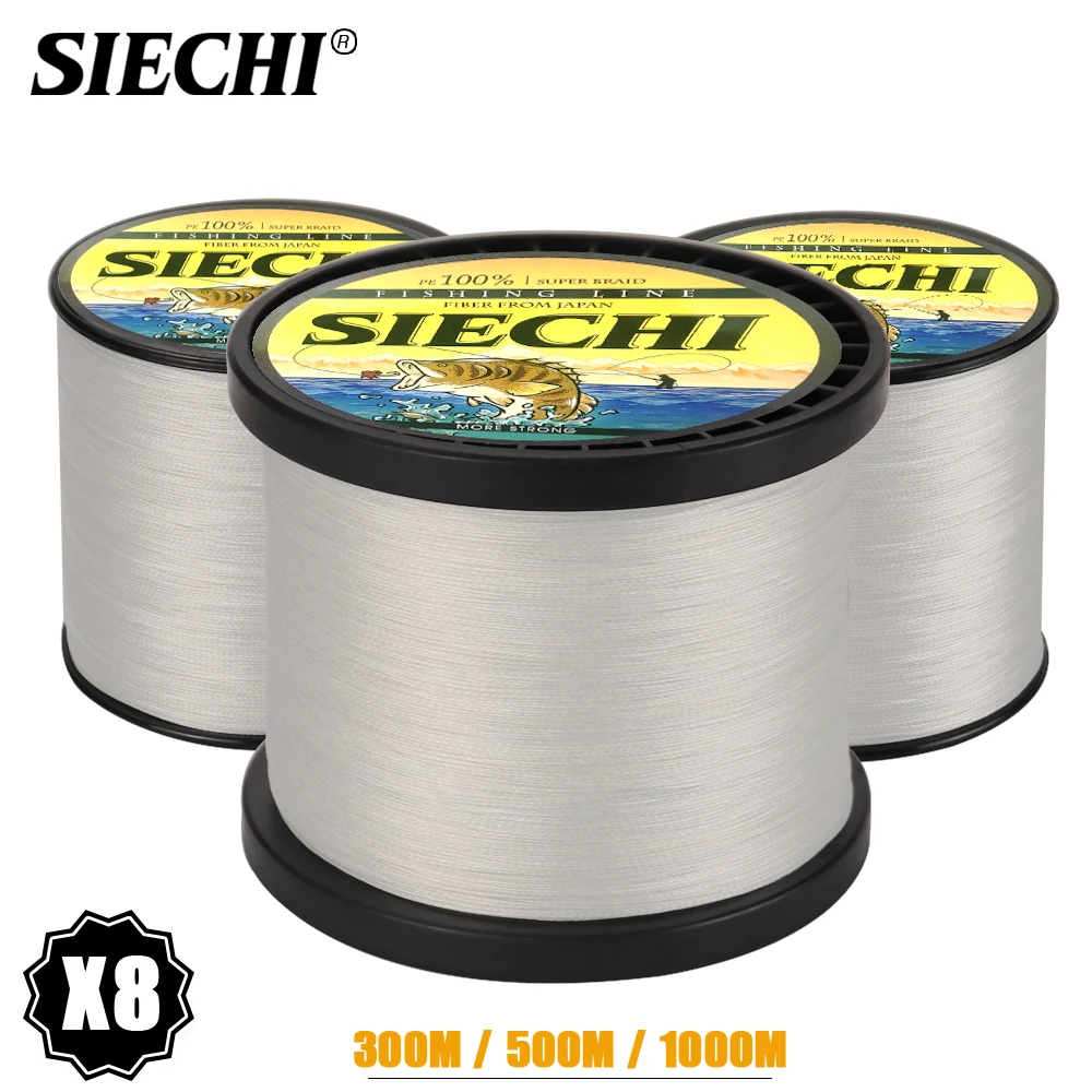 Рыболовная леска SIECHI 8 нитей 300 м 500 1000 белый цвет рыболовный шнур 20 30 40 50 60 88lb |