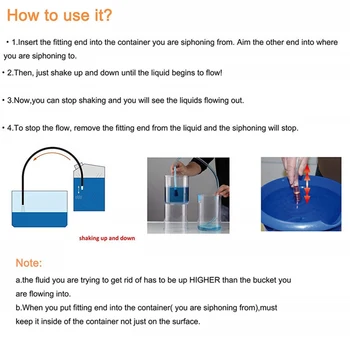 

180mm Household Supplies Transparent Easy Clean Anti Static Gas Fuel Manual Tool Self Priming Hose PVC Safety Pipe Siphon Tube