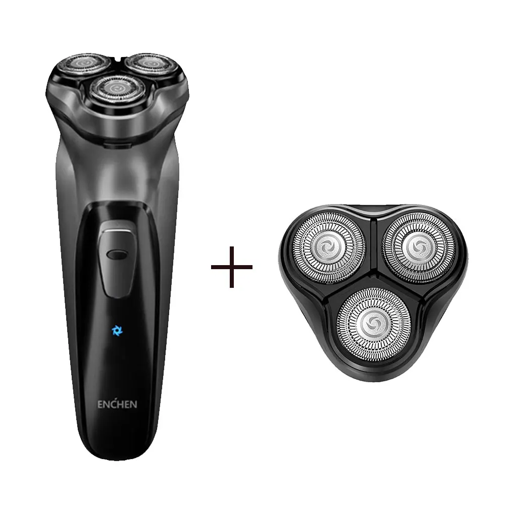 Add 1 Razor head Xiaomi ENCHEN электробритва, триммер для волос, для бритья, USB, быстрая зарядка, 3D плавающая режущая головка, бритвенное лезвие, электрическая бритва - Цвет: Add 1 Razor head