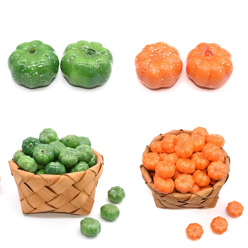 50pcs 35mm Foam Mini Pumpkin Artificial Vegetables Simulation Halloween DIY Craft Fake Fruit Photo Props Home Party Decoration 8