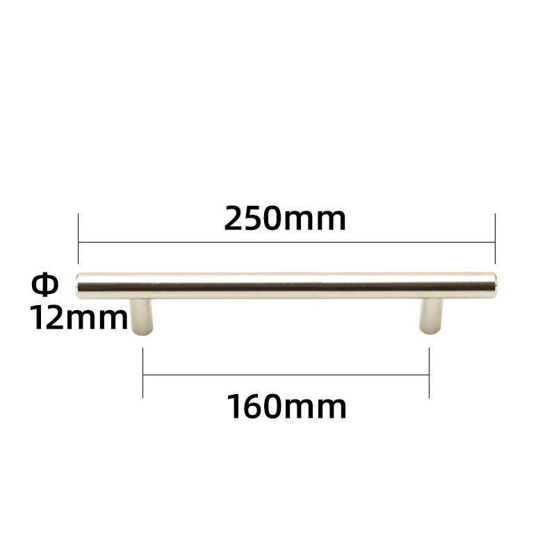 length250mmgolden Betoci матовая черная круглая ручка из алюминиевого сплава ручка для шкафа Кухонная дверная ручка мебельный ящик "~ 24" - Цвет: length250mmgolden