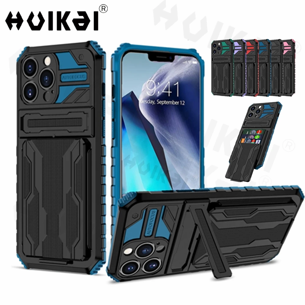 13 mini case Sliding Hidden Wallet Case for iPhone 13 Pro Max 13 12 Pro 11 XS Max 7 8 Plus Cards Slot Holder Shockproof Heavy Duty Protective 13 mini case iPhone 13