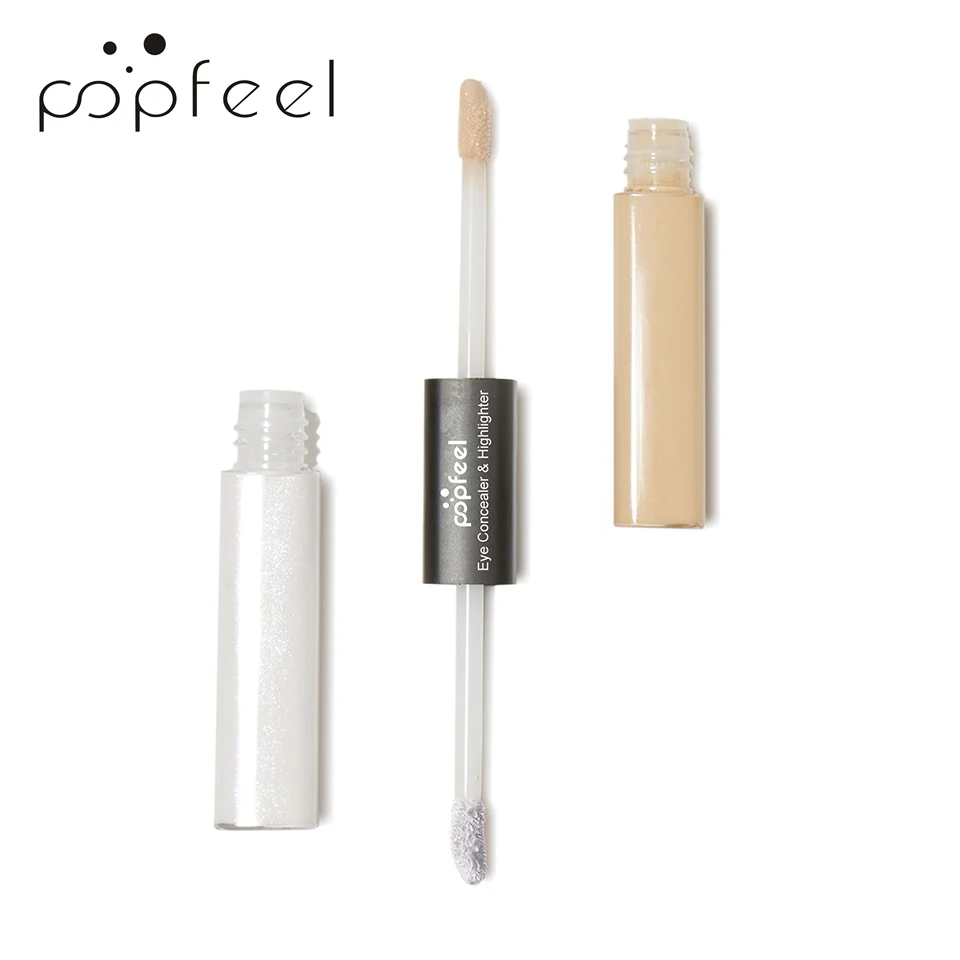 

POPFEEL 3-Color Liquid Concealer Double-Headed Concealer Color Corrector For Dark Circles Hydrating Hide Blemish Cover Up Makeup