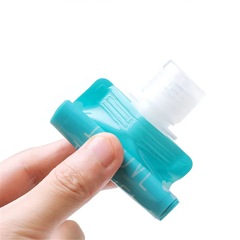 Cute Portable Folding  Shower Shampoo Bottle Facial Cleanser Liquid Storage Bag Travel Bag Plastic Makeup Organizer Container 5