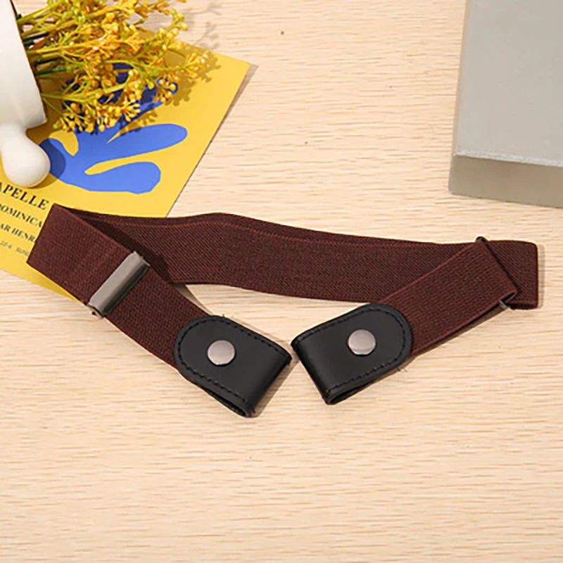 2022 hot men's and women's invisible belt without buckle seamless lazy belt wild elastic elastic jeans belt decoration ins wind 