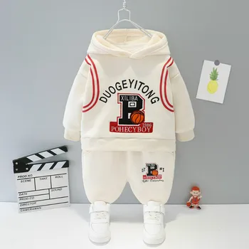 

Baby Autumn Clothes Letter P Sweater Suit Boys Spring and Autumn Two-piece Children Winter Costume Baby Children's Clothes