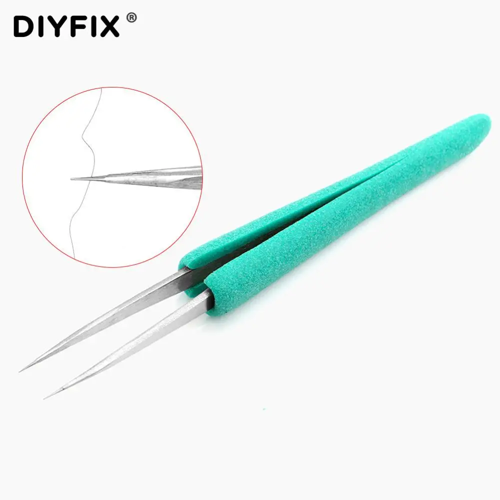 Pro'sKit Precision нержавеющая сталь tweezers антистатические щипцы ESD Нескользящие противомагнитные мягкие ручки инструмент для ремонта электроники