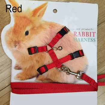 

Pet Rabbit Soft Harness Leash Adjustable Bunny Traction Rope for Running Walking Pet Mesh Soft Harness
