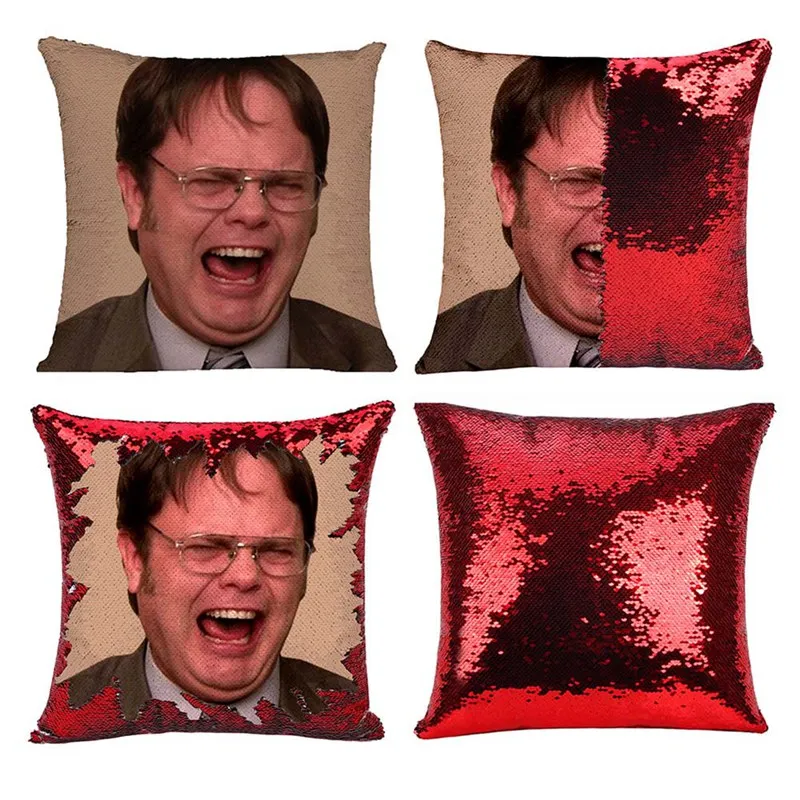 Хлопковый льняной наволочка-офисная ТВ-шоу Подушка-"idiot" Dwight Schrute Цитата Декор подарок для помолвки на день рождения
