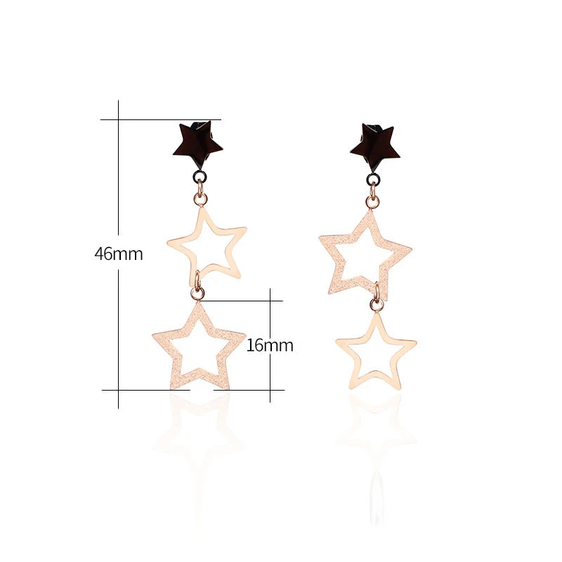 Серьги из пентаграмма нержавеющей стали женские серьги с кисточками длинные