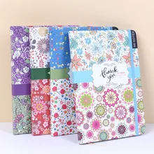 

A6 Fashion Floral Cute Ruled Notebook Color Edge Pocket Lined Journal