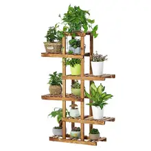 Escalera Decorativa Madera Repisa Para Plantas для гостиной, напольная стойка, стойка для балкона, Цветочная полка для растений