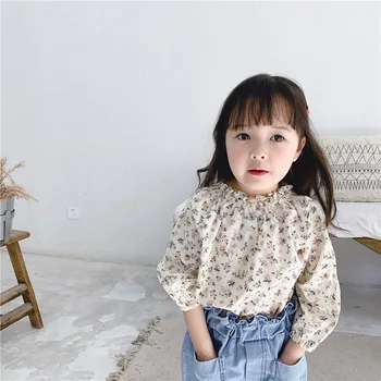 

2020 New Stylish Girls Printed Shirt Spring Fashion Full Sleeve Baby Girls Blouse Kids Tops 1-6 Years