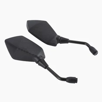 

2Pcs/Pair Motorcycle Mirror Scooter E-Bike Rearview Mirrors Electrombile Back Side Convex Mirror 8mm 10mm Choice Carbon Fiber