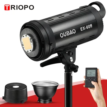 

Triopo LED Video Light EX-60W 5600K White Version Video Light Continuous Light Bowens Mount for Studio Video Recording VS SL-60W
