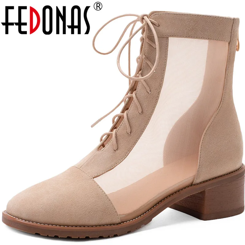

FEDONAS Women Pumps Crss-Tied Sheepakin Leather Square Heels 2020 Fashion Back Zipper Basic Shoes Spring Summer Shoes Woman