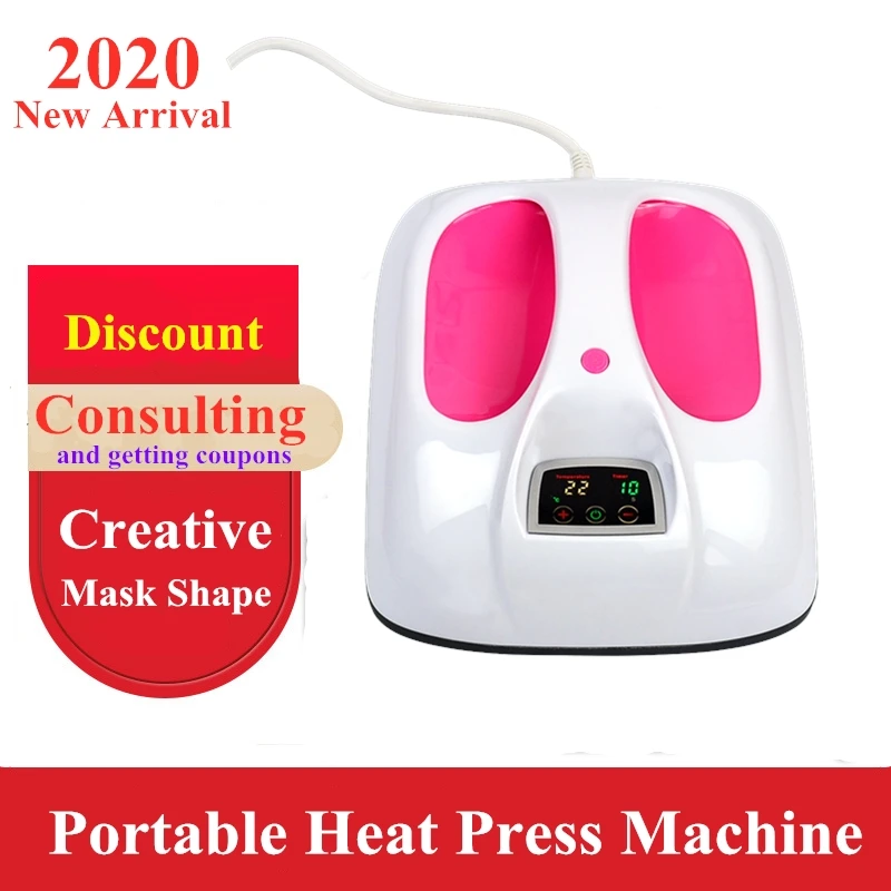 

2020 New Creative Halloween Mask Shape Portable Heat Press Machine 9 X 12 Inches Hot Sublimation Printing For T-Shirt DIY