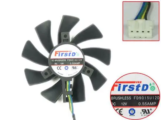 Brand new original Firstd FD9015U12D 12V 0.55A sapphire graphics card cooling double fan