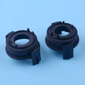 

DWCX 2pcs Black Plastic LED Headlight Bulbs Lamp Light Clip Adapter Socket Base Holder Retainer Fit For BMW E46 E90 3 Series