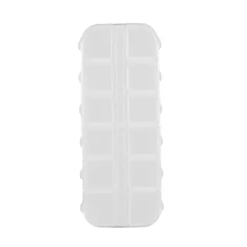 

12/28 Grid Compartment Transparent Medicine Box Jewellery Packing Plastic Removable Box Nail Art Tool Storage Case