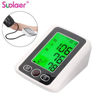 

Family Portable LCD HD Digital Upper Arm Blood Pressure Monitor Heartbeat Test Health Care Monitor Cuff Tonometer Health Care