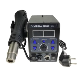YIHUA – pistolet à Air chaud numérique 8786D I 2 en 1, Station de soudage BGA, fer à souder BGA, 700W, pour téléphone, CPU, PCB 