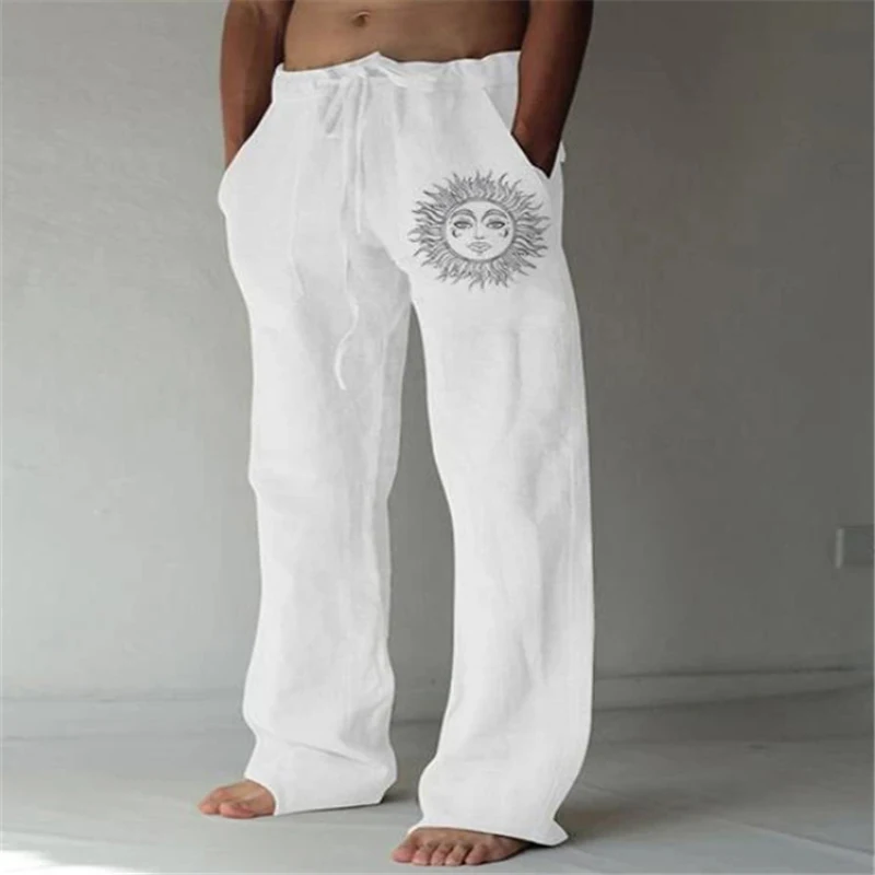 Men's Jogger Trousers Wide Leg Pants Hip Hop Avatar Print Plus Size For Men