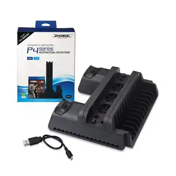

Game stand dual controller with cooling fan cooler, suitable for PS4 / PS4 slim / PS4 pro, can be charged by Sony Playstation 4