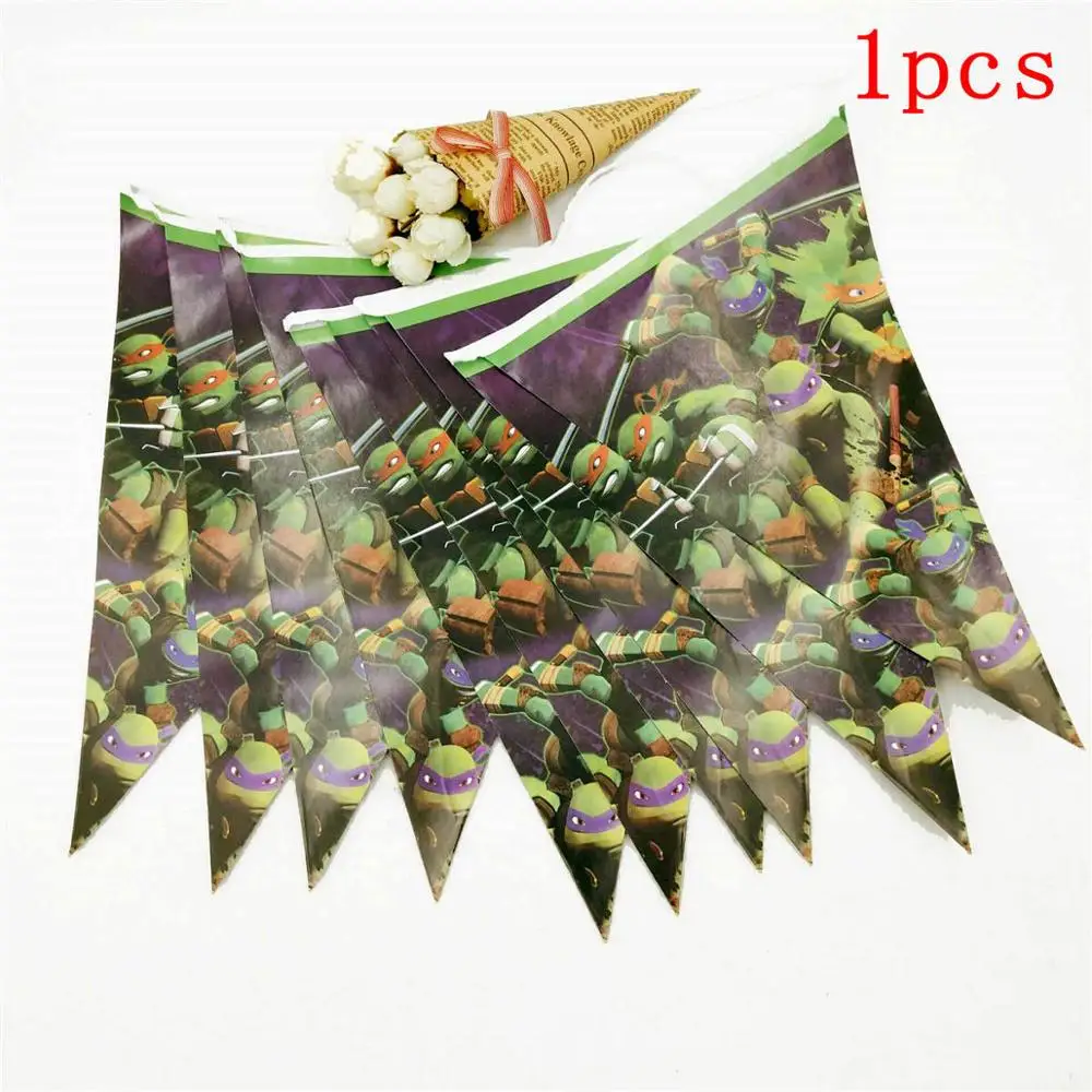 1set Banner 2.5m 108*180 см подростковые мутанты Черепашки Ниндзя tlableleth вечерние принадлежности Мультяшные одноразовые украшения на день рождения - Цвет: 1set Banner 2.5m