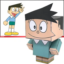 Без клея Doraemon Honekawa Suneo Cutting Mini 3D бумажная модель бумажное ремесло Аниме Фигурка DIY Cubee дети взрослые ремесленные игрушки CS-032
