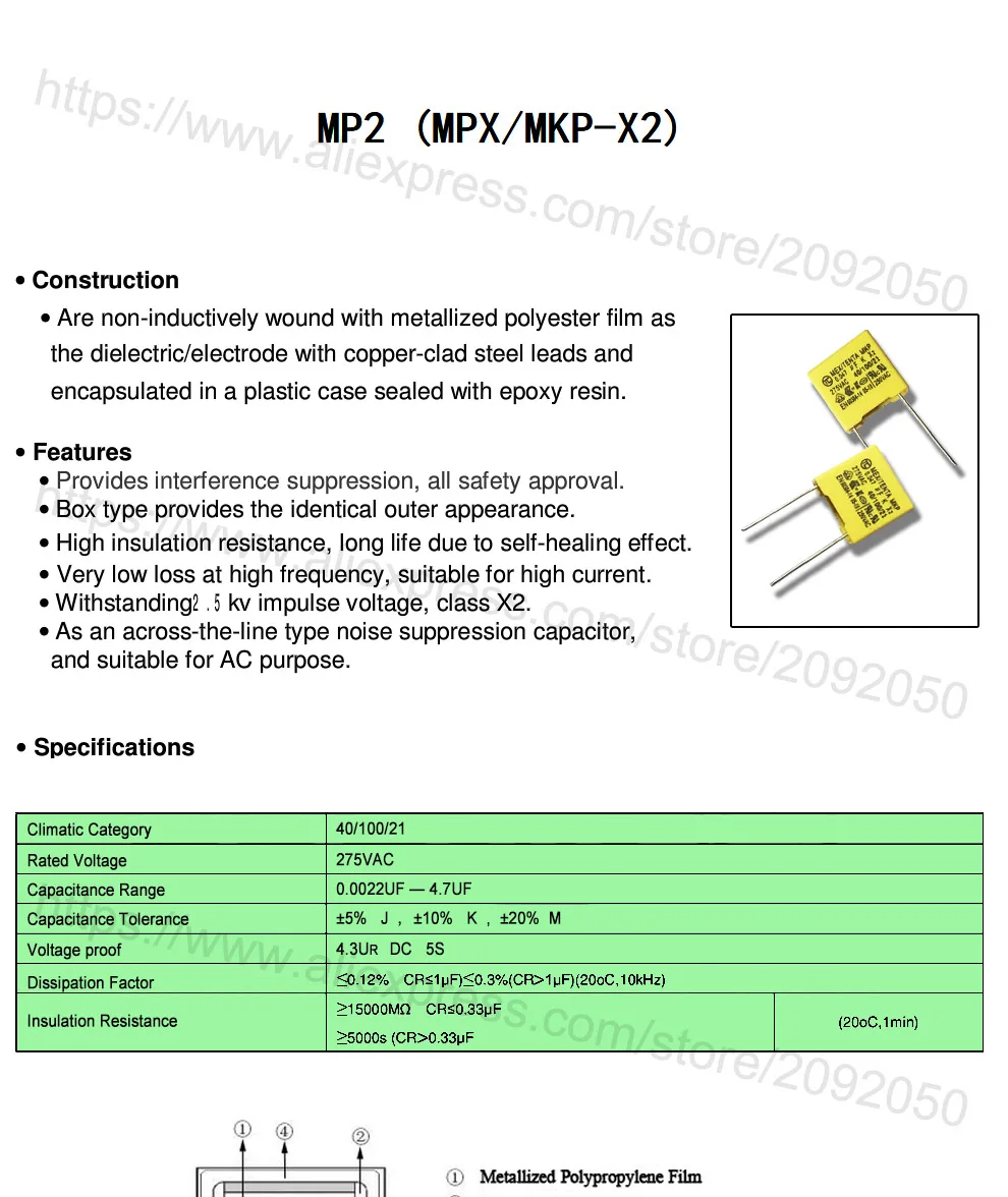 Safety capacitor 1