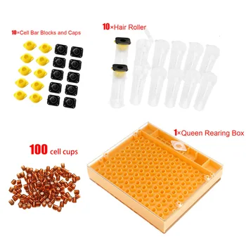 

For Apiculture Queen Bee Rearing Kit Including 100*Cell Cups 10*Cell Bar Blocks And Cap