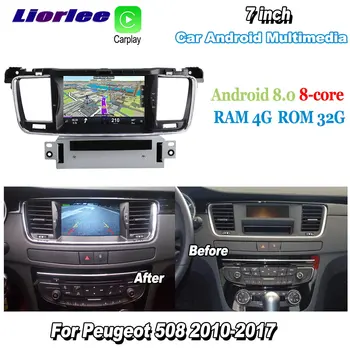 

Liorlee For Peugeot 508 2010-2017 Car Android Carplay GPS Navi Maps Navigation Radio Stereo Multimedia BT HD Screen